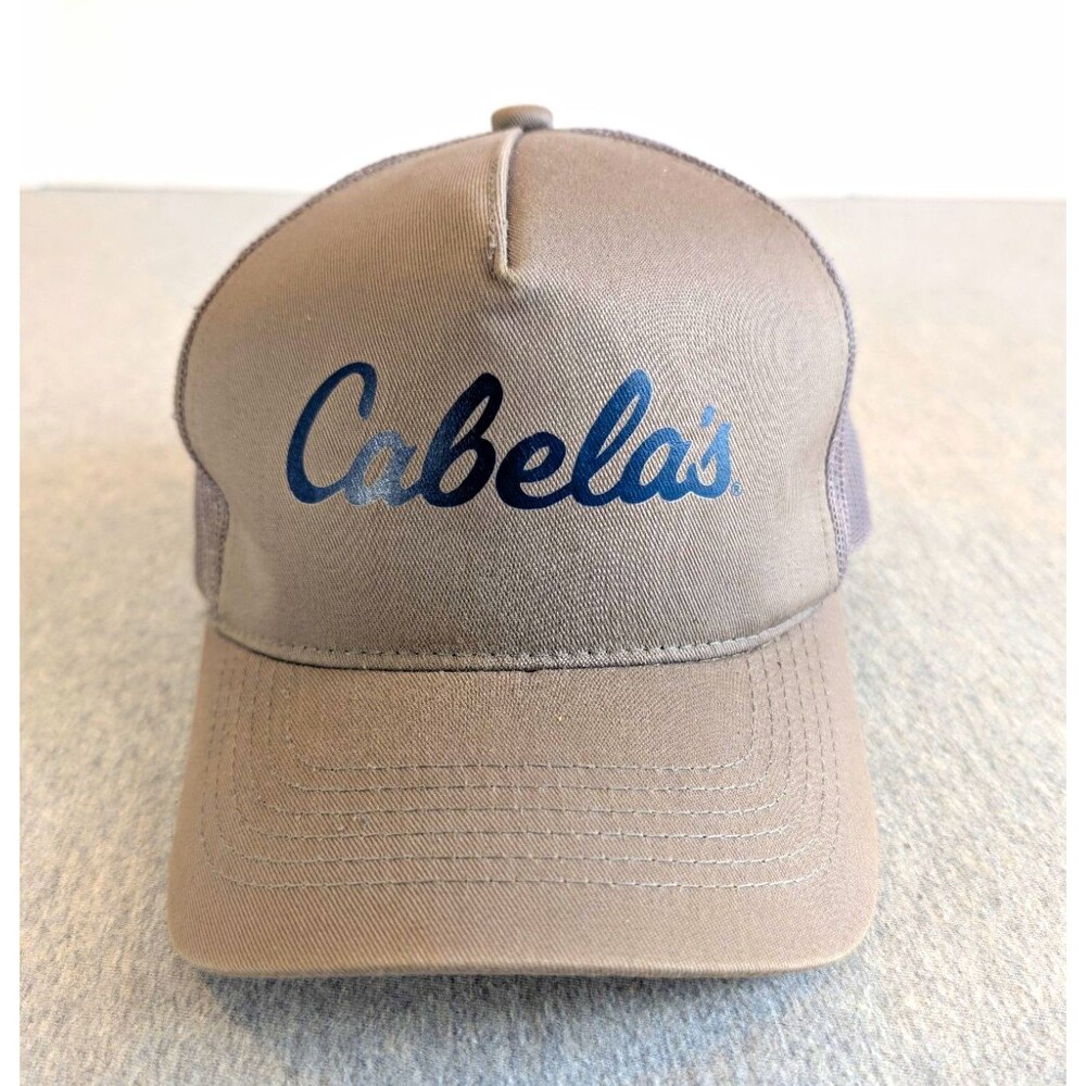 Cabela's Gray Trucker Hat Mesh Back Solid Casual Outdoor One Size